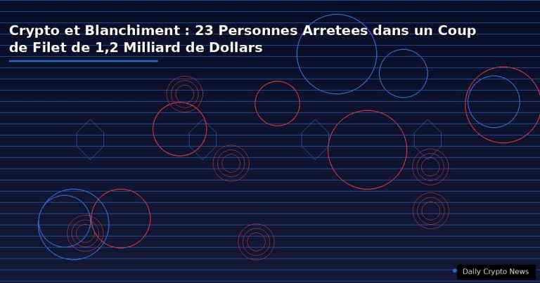 Crypto et Blanchiment : 23 Personnes Arretees dans un Coup de Filet de 1,2 Milliard de Dollars