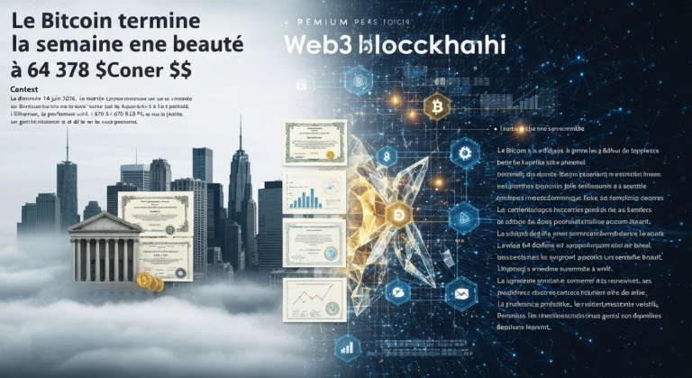 Le Bitcoin termine la semaine en beauté à 64 378 dollars