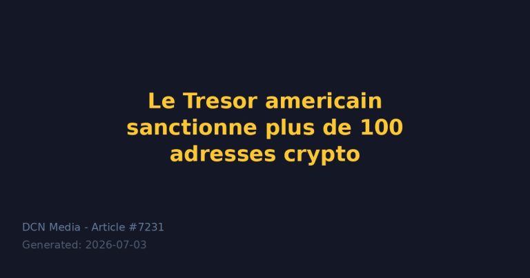 Le trésor americain sanctionne plus de 100 adresses crypto liees à l’Etat islamique