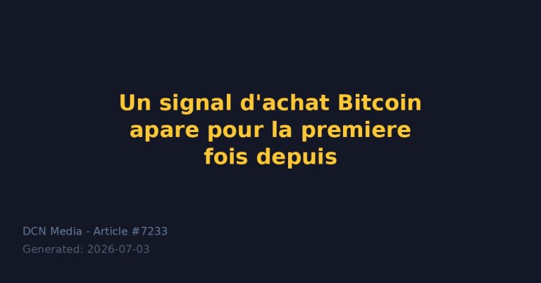 Un signal d’achat Bitcoin apparaît pour la première fois depuis 2022 : la métrique d’offre passe au vert
