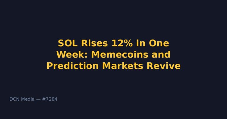 SOL Rises 12% in One Week: Memecoins and Prediction Markets Revive
