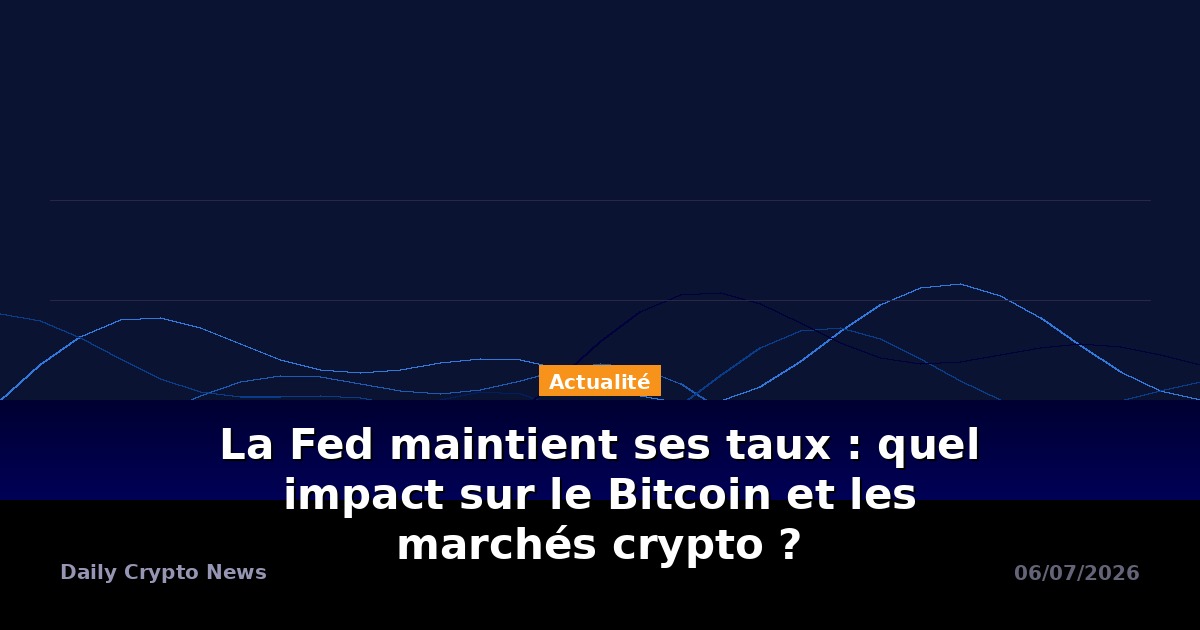 La Fed maintient ses taux.
